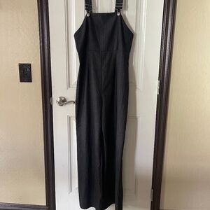 Wide leg overalls jumper